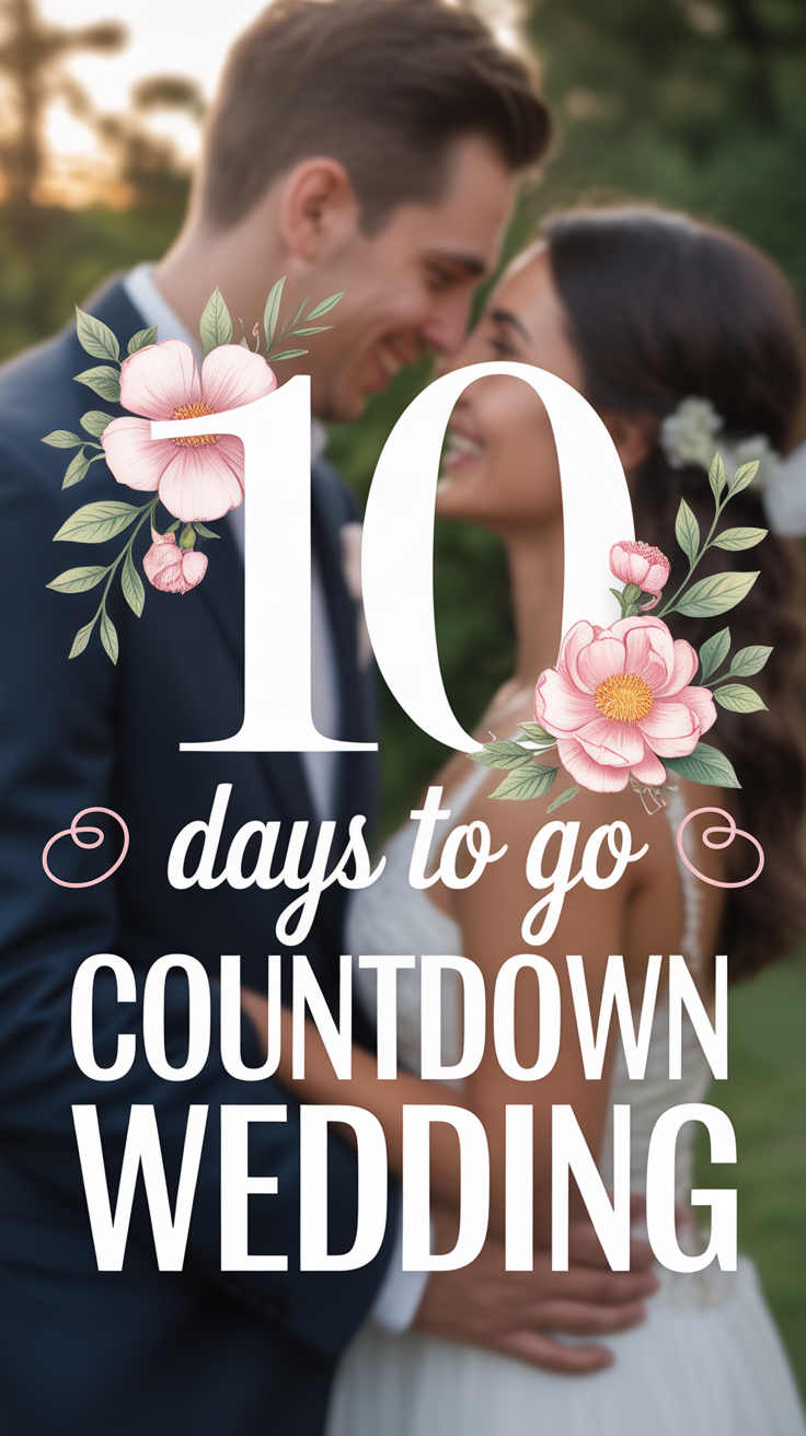 🌸 10 Days To Go Countdown Wedding