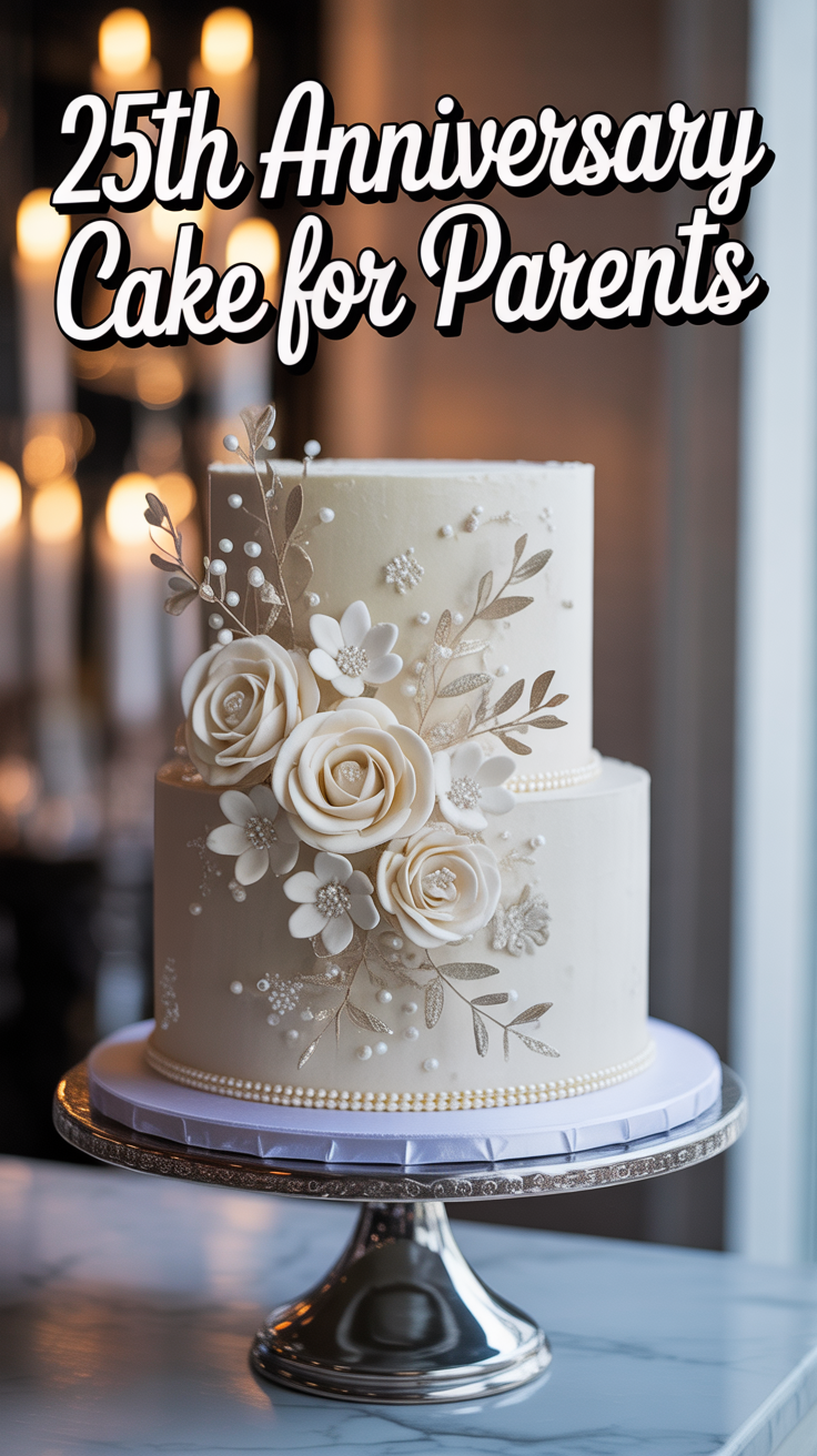 💍 25Th Anniversary Cake For Parents