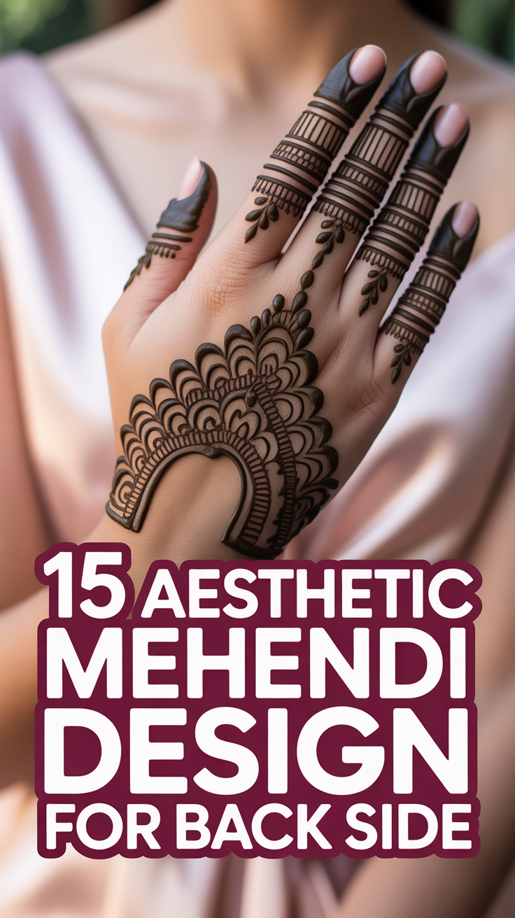🌸 15 Aesthetic Mehendi Design For Back Side