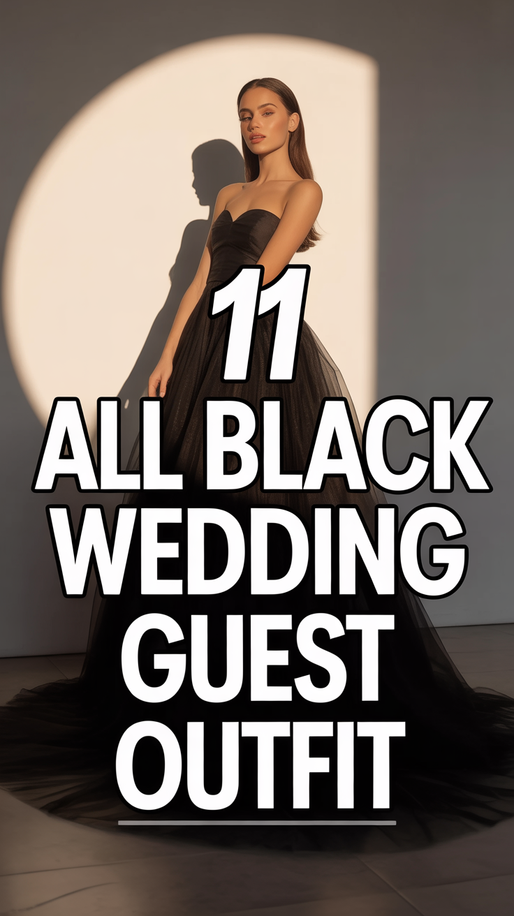 🖤 11 All Black Wedding Guest Outfit