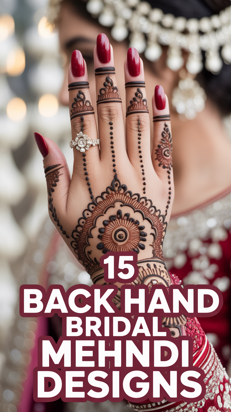 💍 15 Back Hand Bridal Mehndi Designs