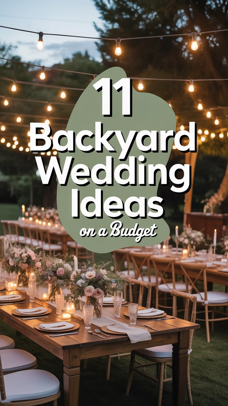 💍 11 Backyard Wedding Ideas On A Budget