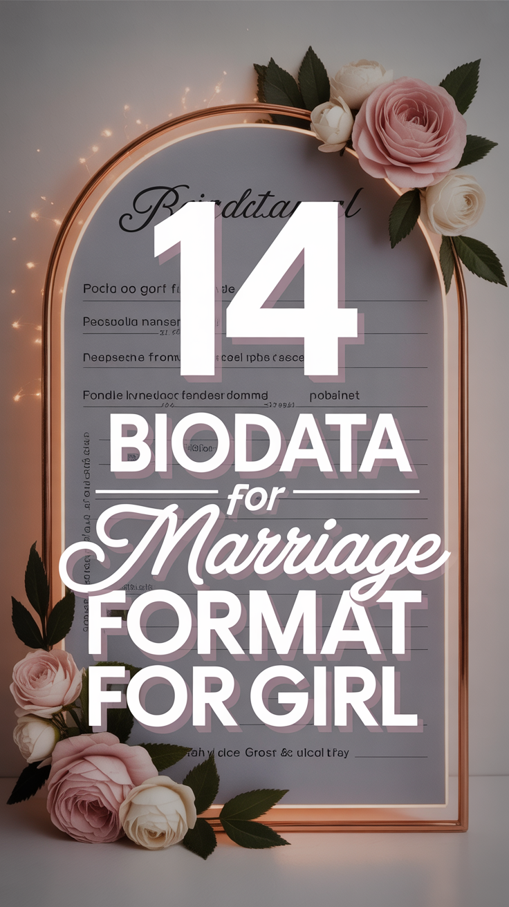 ✨ 14 Biodata For Marriage Format For Girl