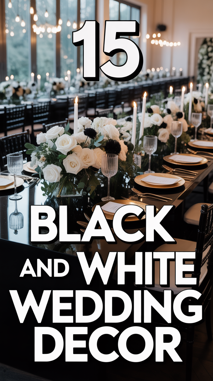 🤍 15 Black And White Wedding Decor