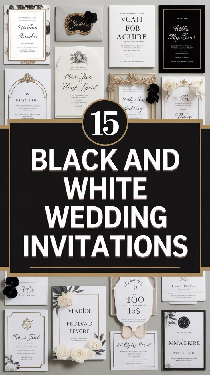 🤍 15 Black And White Wedding Invitations