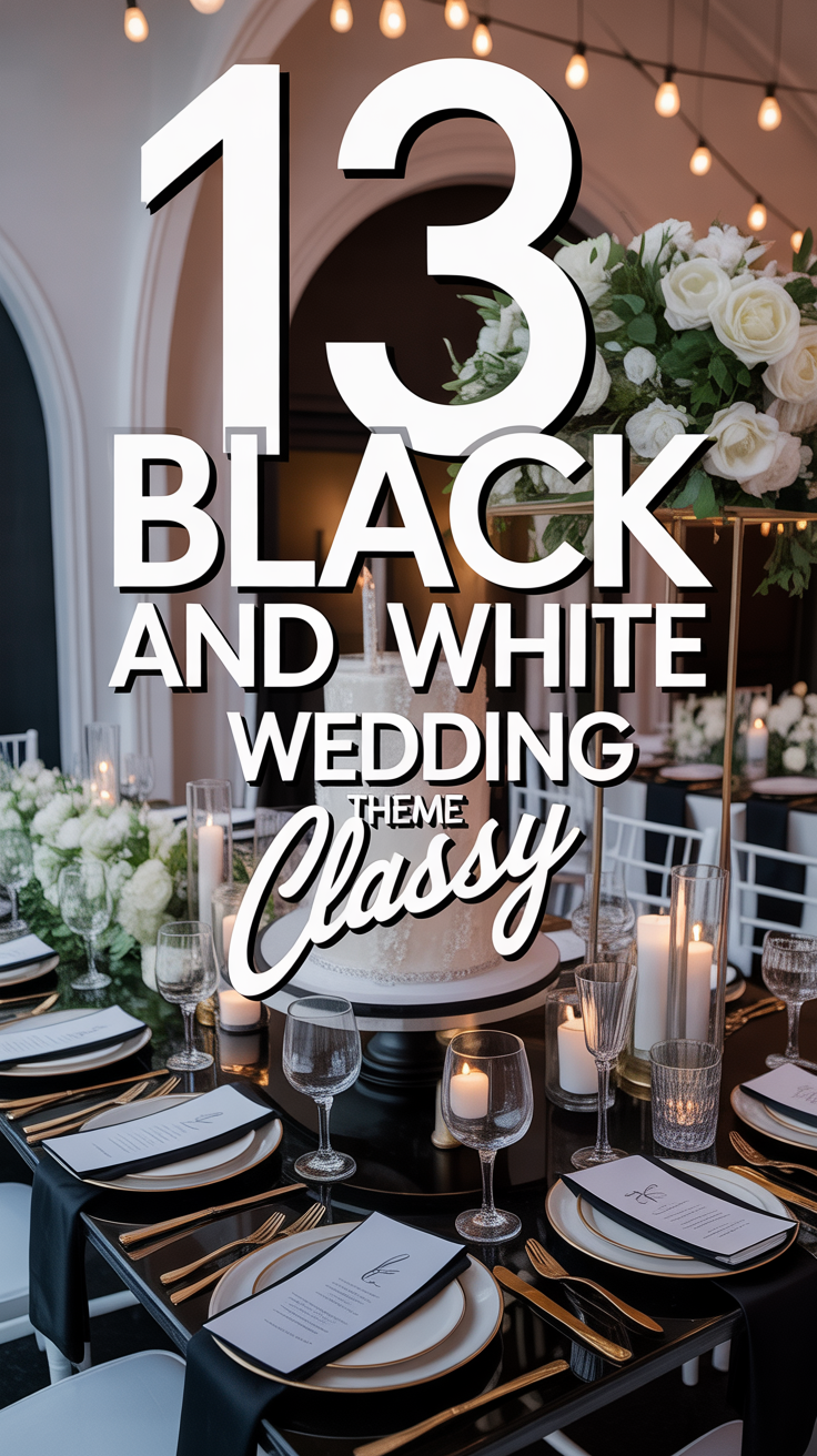 ♦ 13 Black And White Wedding Theme Classy