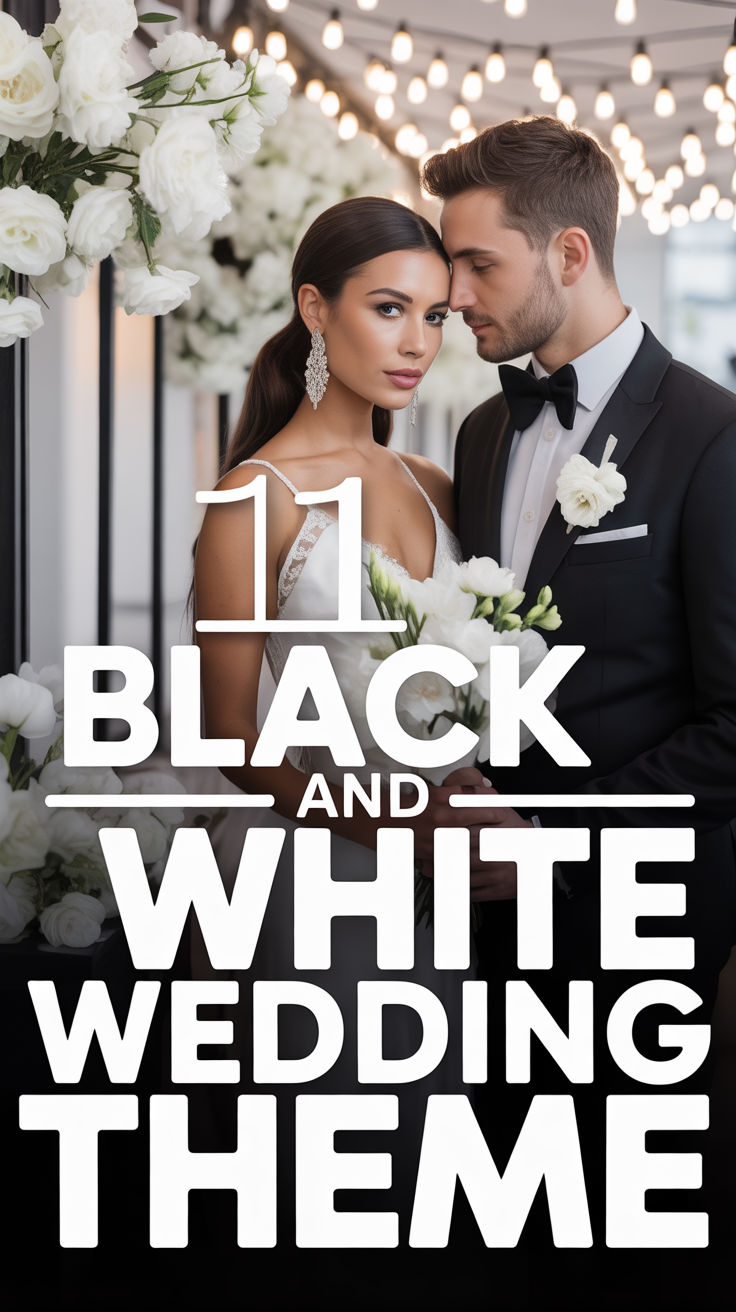 🖤 11 Black And White Wedding Theme