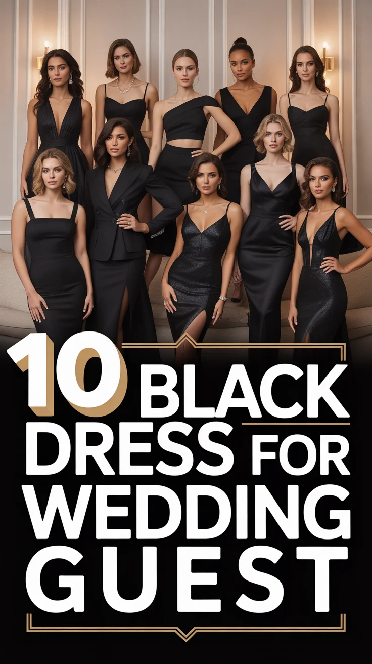 👗 10 Black Dress For Wedding Guest