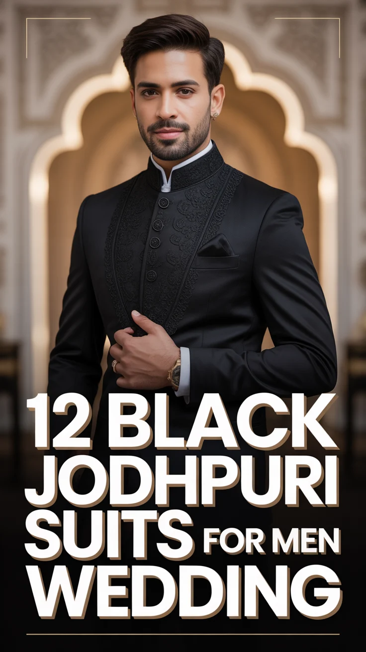 🎩 12 Black Jodhpuri Suits For Men Wedding