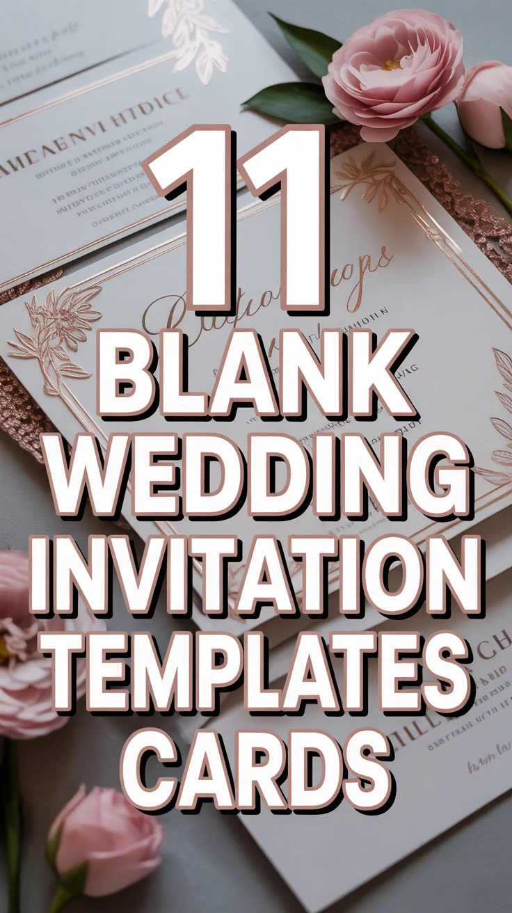 💌 11 Blank Wedding Invitation Templates Cards