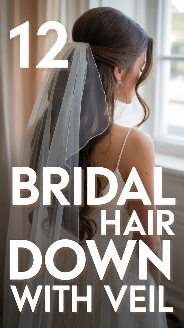 👰‍♀️ 12 Bridal Hair Down With Veil