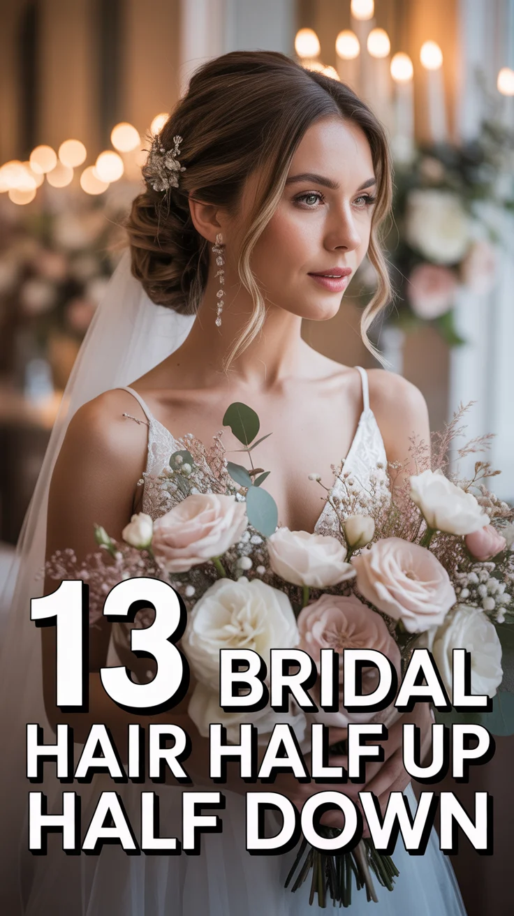 🌸 13 Bridal Hair Half Up Half Down
