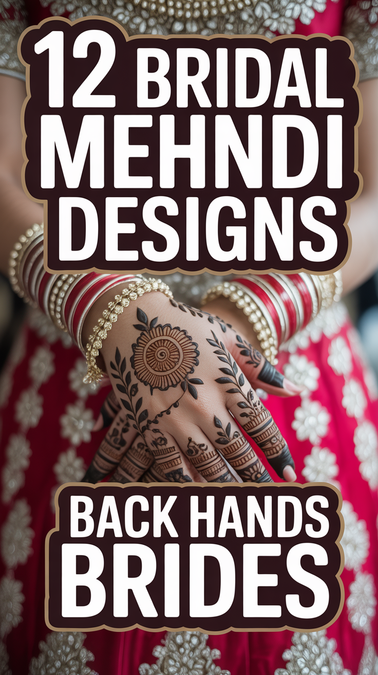 💍 12 Bridal Mehndi Designs Back Hands Brides