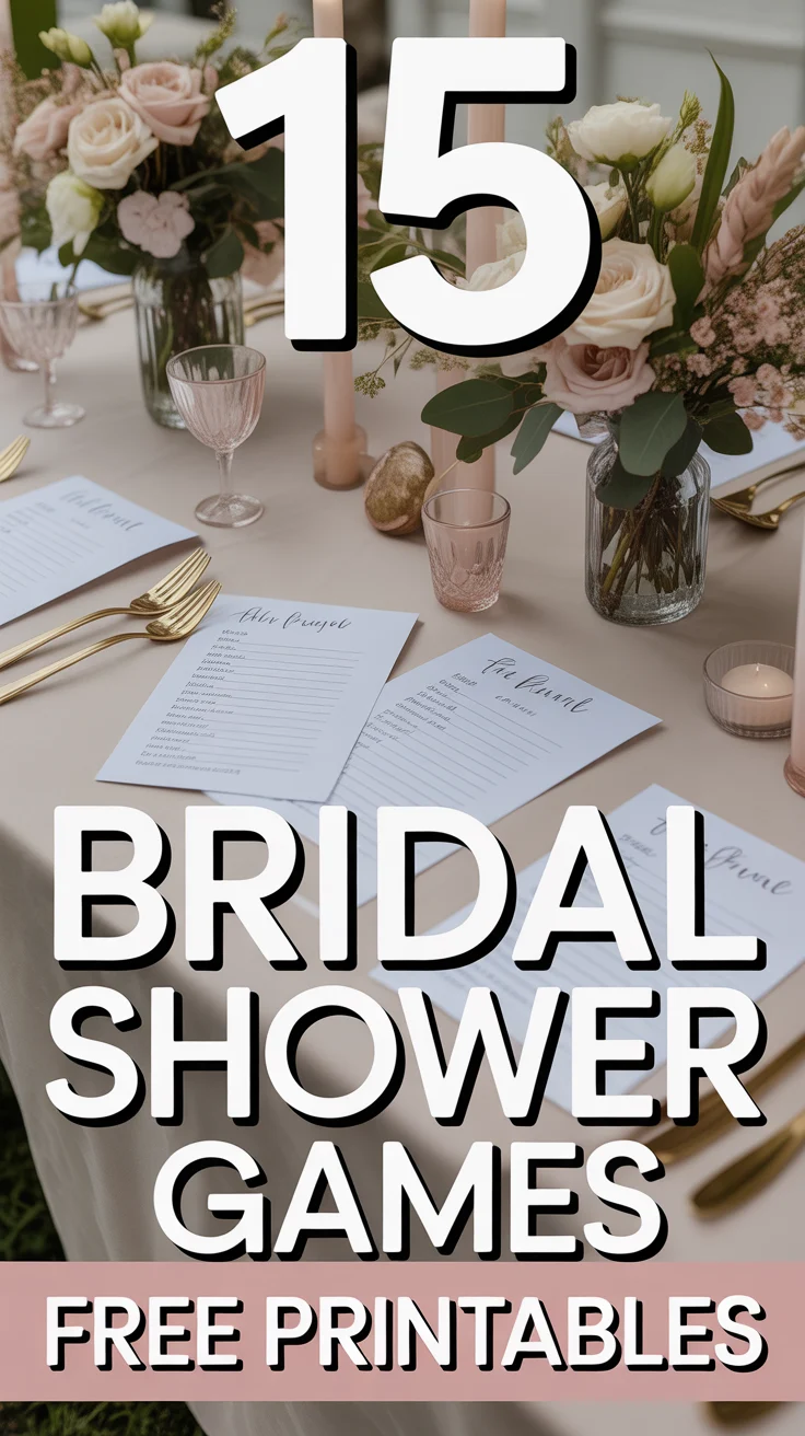 🎉 15 Bridal Shower Games Free Printables