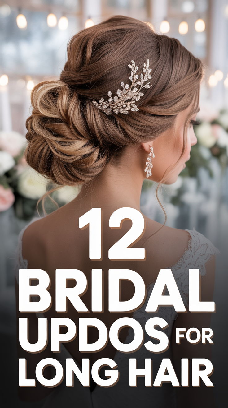 👰‍♀️ 12 Bridal Updos For Long Hair