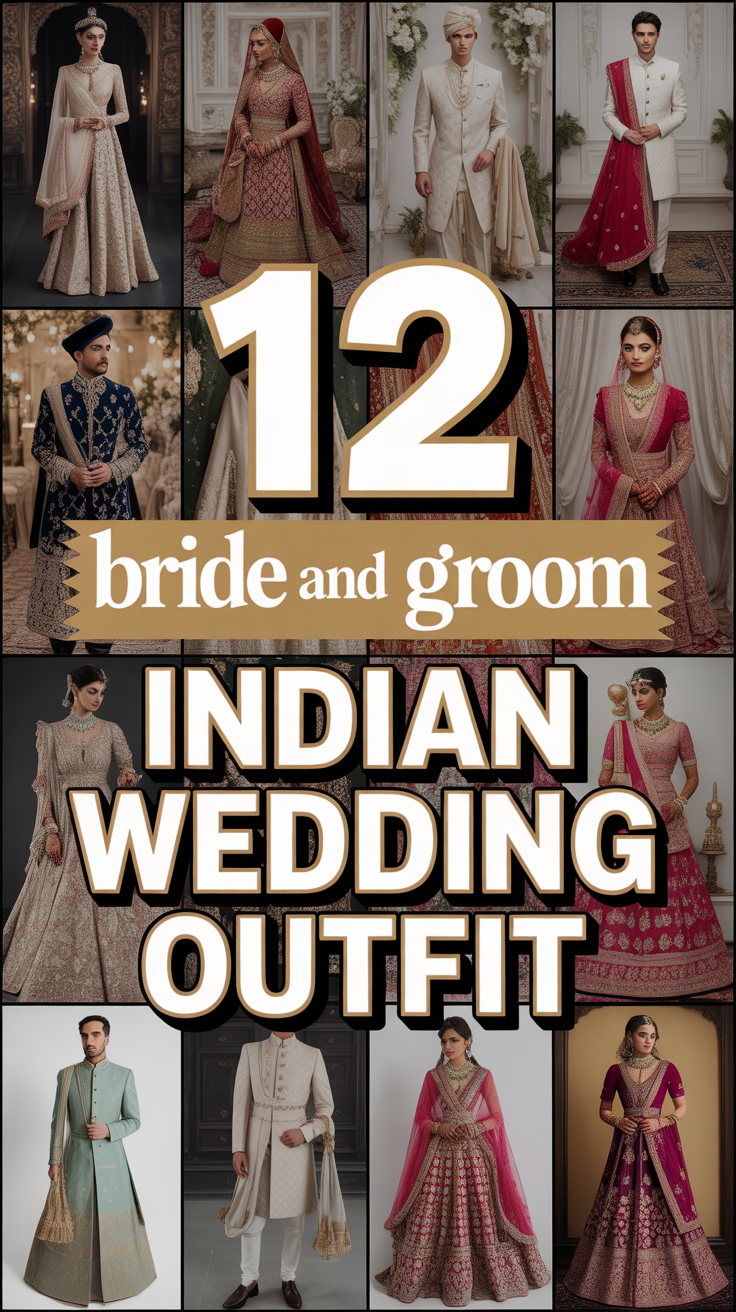 ✨ 12 Bride And Groom Indian Wedding Outfit