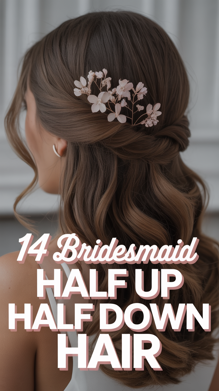 🌸 14 Bridesmaid Half Up Half Down Hair
