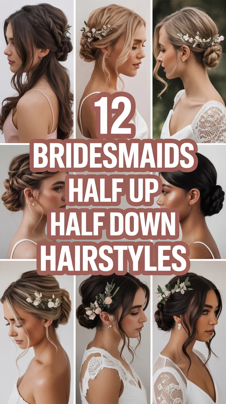 🌸 12 Bridesmaids Half Up Half Down Hairstyles