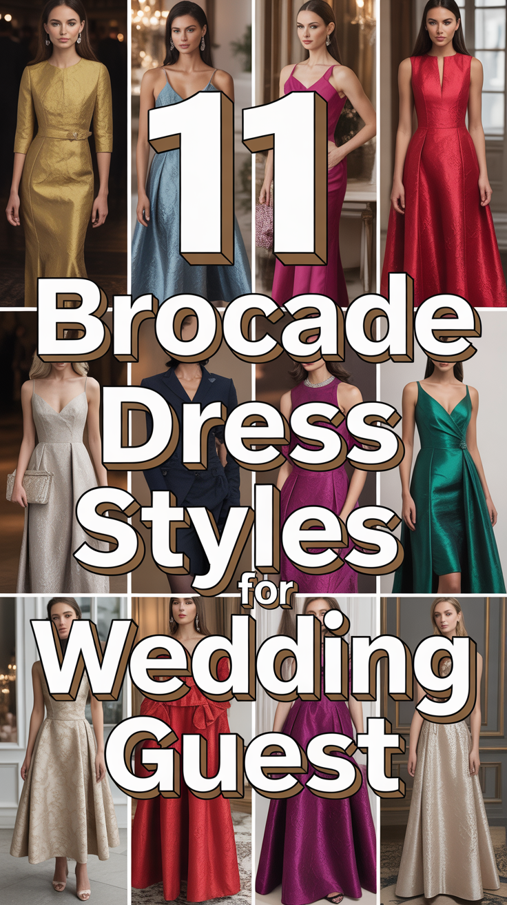 ✨ 11 Brocade Dress Styles For Wedding Guest