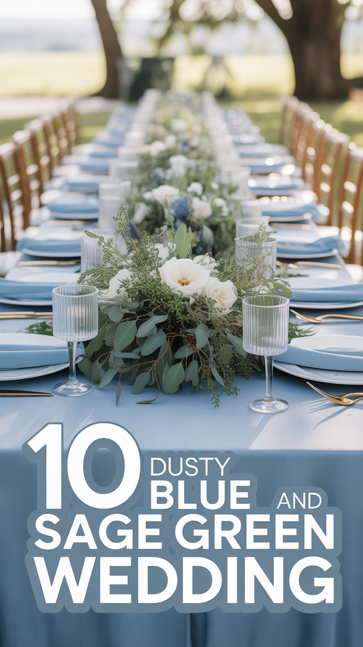 💕 10 Dusty Blue And Sage Green Wedding