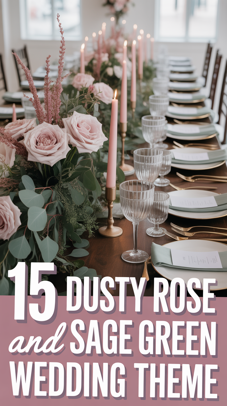 🌸 15 Dusty Rose And Sage Green Wedding Theme