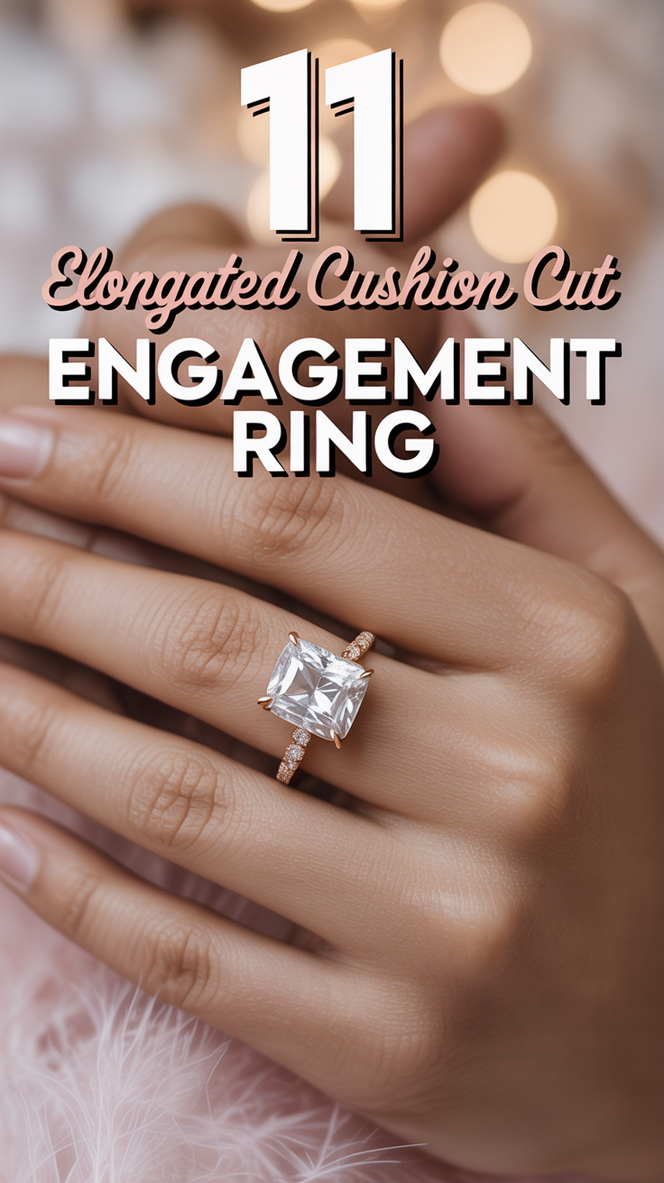 💍 11 Elongated Cushion Cut Engagement Ring