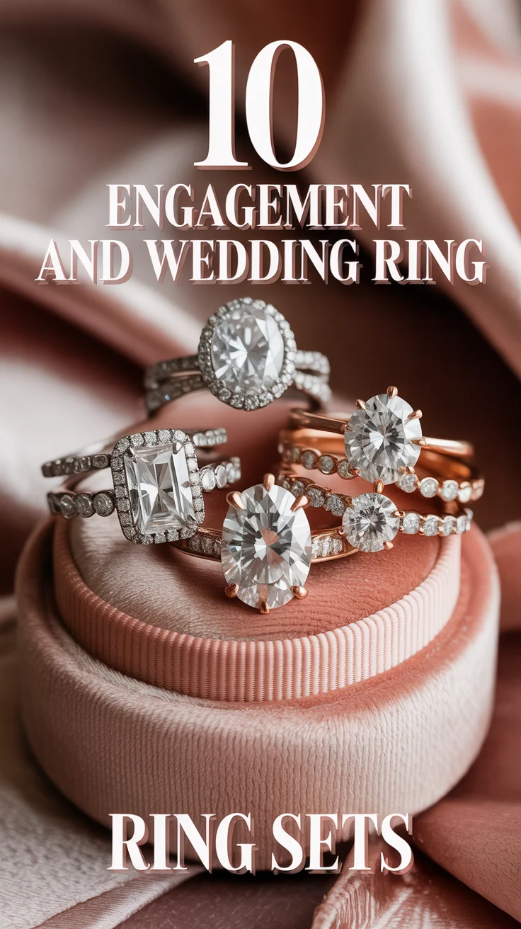 💍 10 Engagement And Wedding Ring Sets