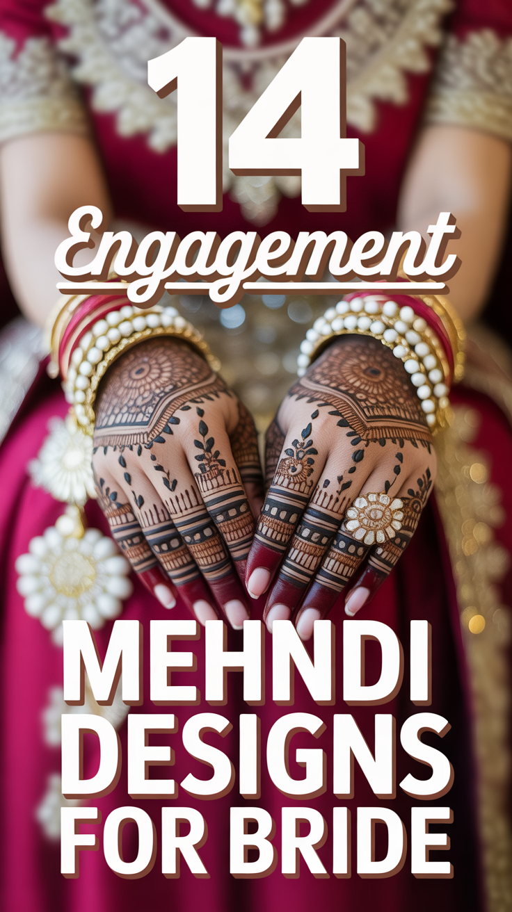 💍 14 Engagement Mehndi Designs For Bride