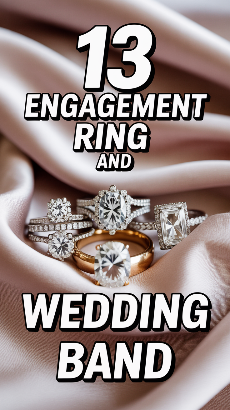 💍 13 Engagement Ring And Wedding Band