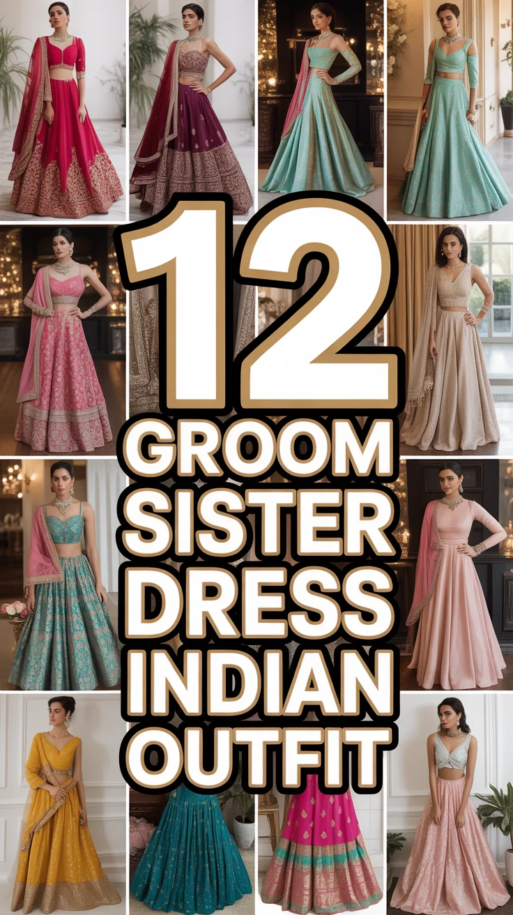 👗 12 Groom Sister Dress Indian Outfit