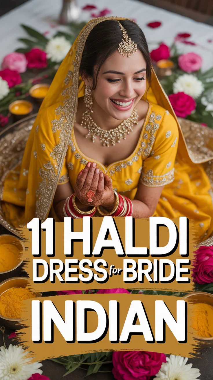 🌼 11 Haldi Dress For Bride Indian