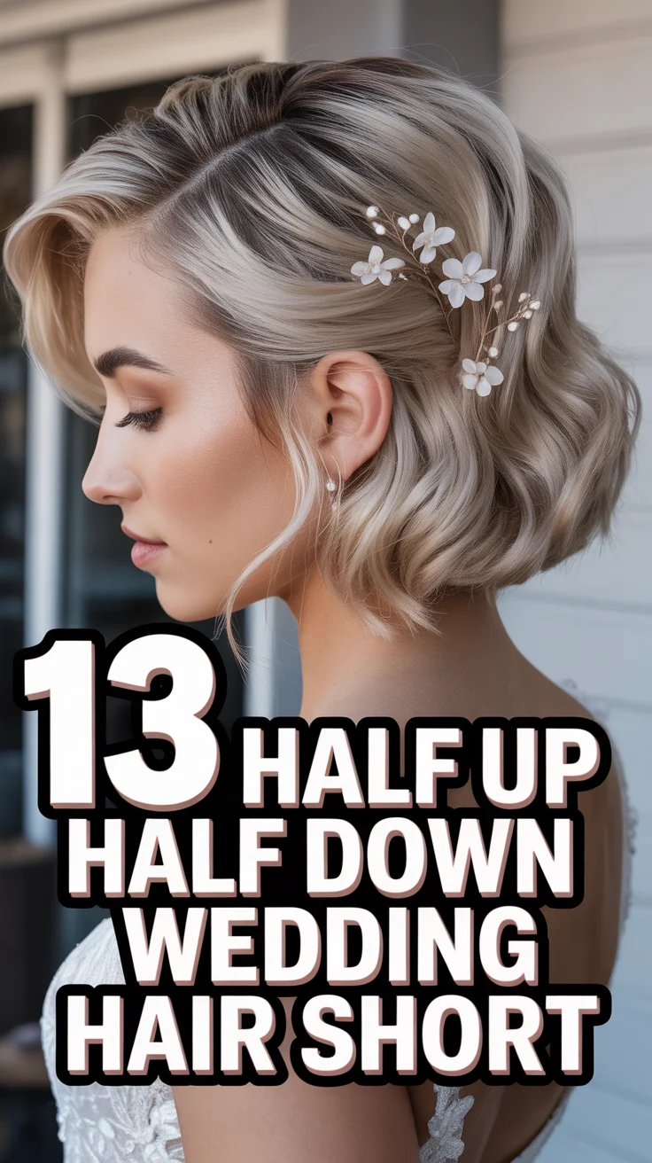 ✨ 13 Half Up Half Down Wedding Hair Short