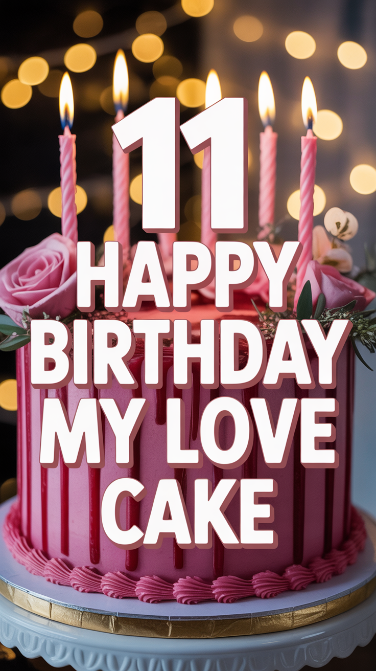 🎂 11 Happy Birthday My Love Cake