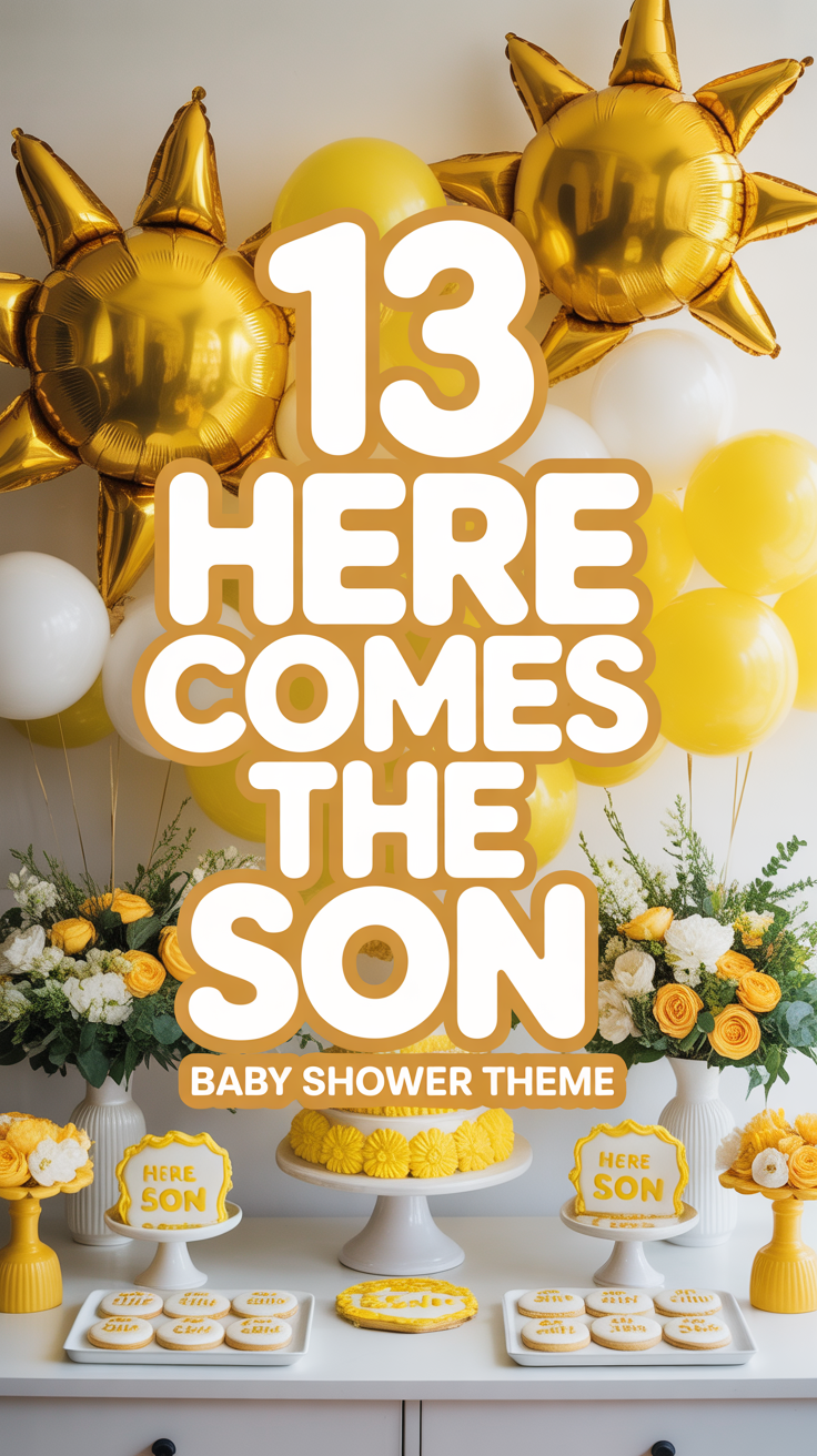 ☀️ 13 Here Comes The Son Baby Shower Theme