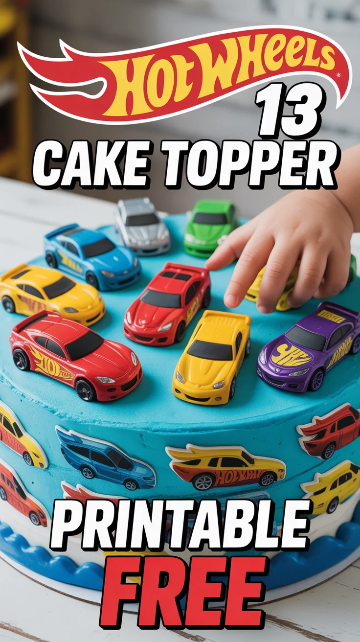 🏁 13 Hot Wheels Cake Topper Printable Free