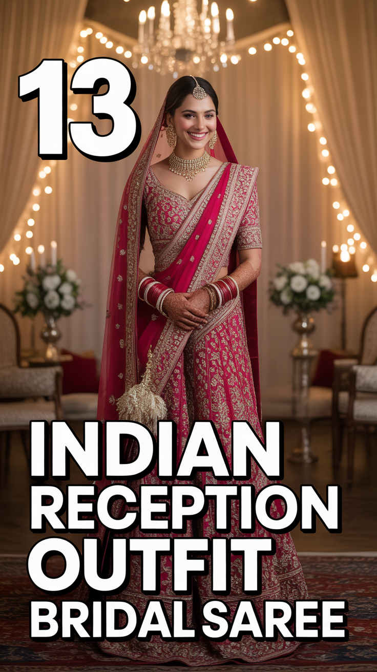 ✨ 13 Indian Reception Outfit Bridal Saree