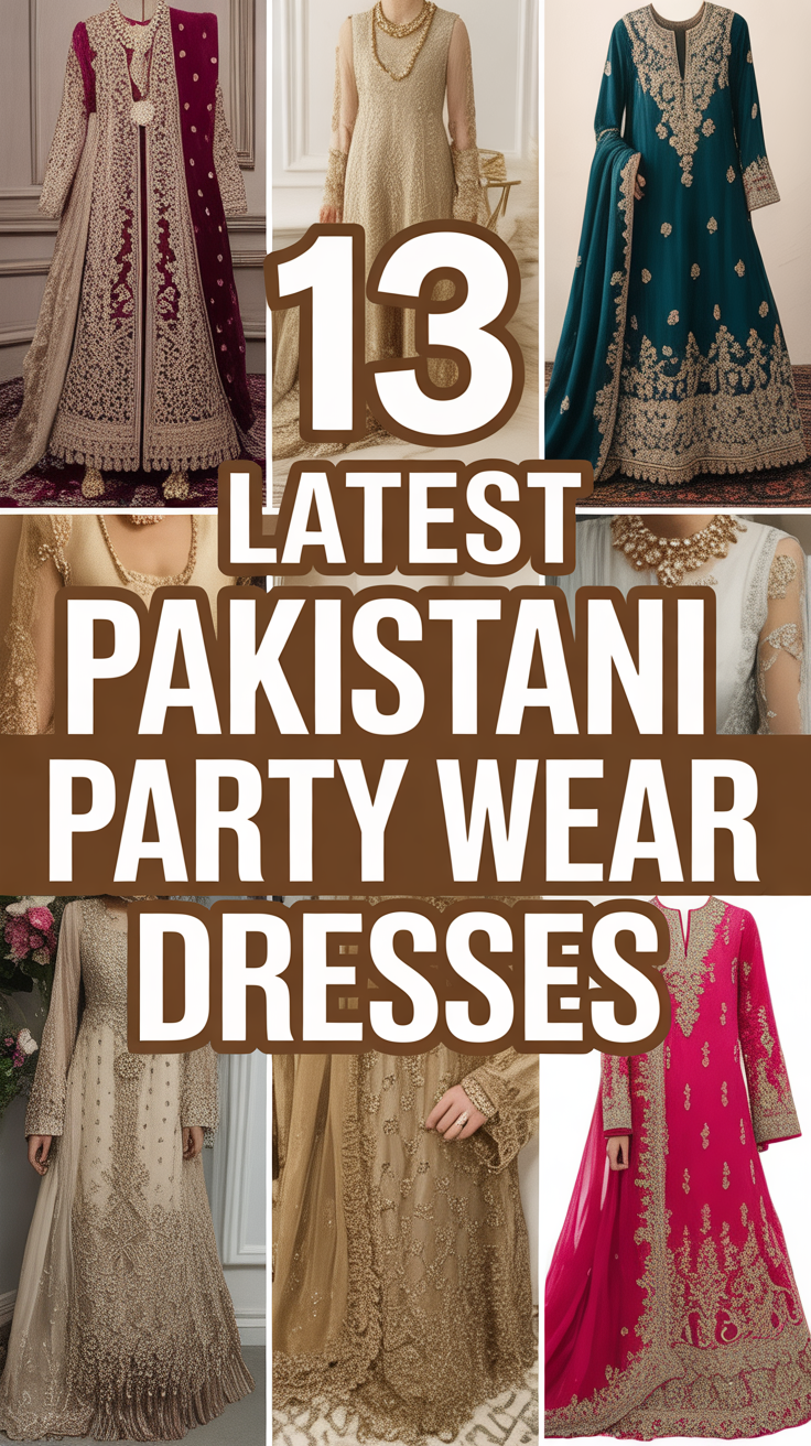 ✨ 13 Latest Pakistani Party Wear Dresses
