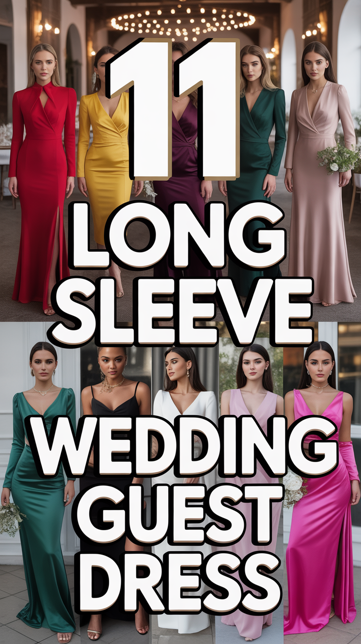 👩‍🎓 11 Long Sleeve Wedding Guest Dress