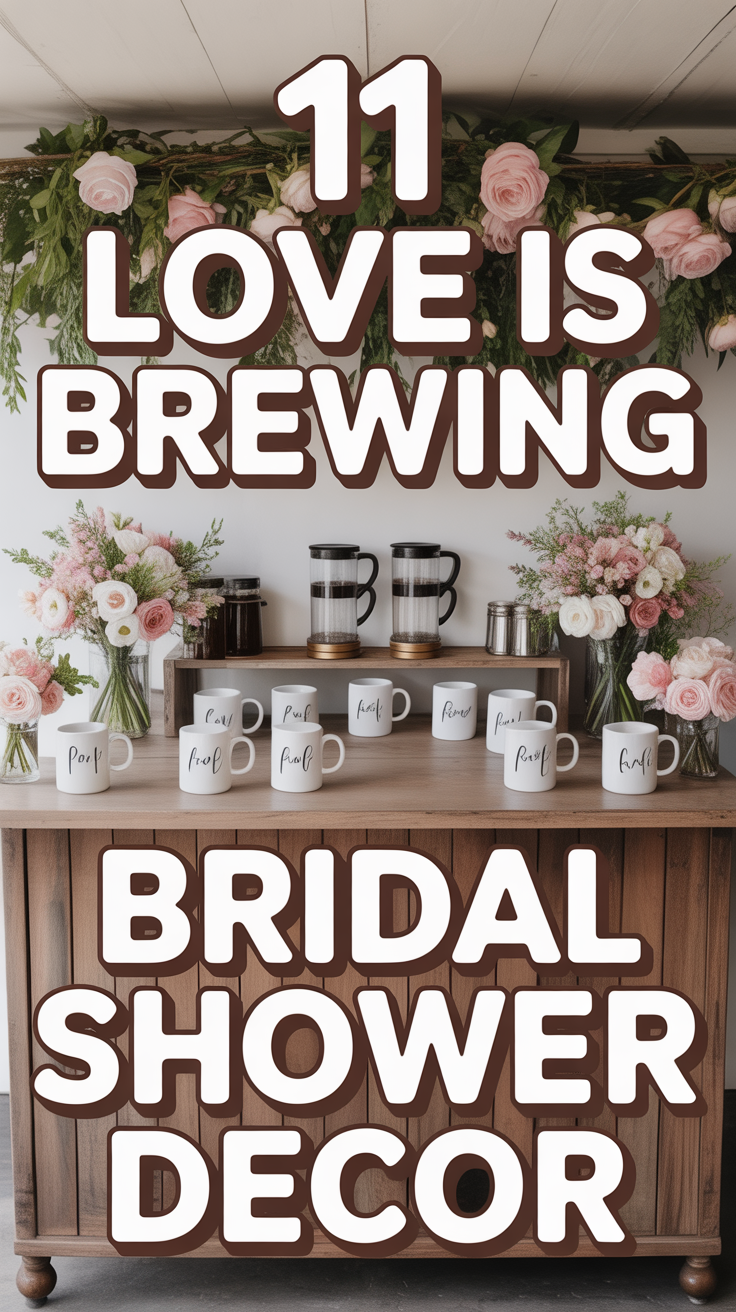 ☕ 11 Love Is Brewing Bridal Shower Decor
