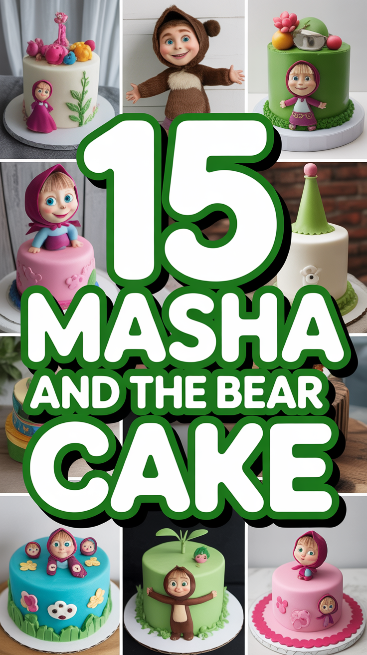 🐻 15 Masha And The Bear Cake