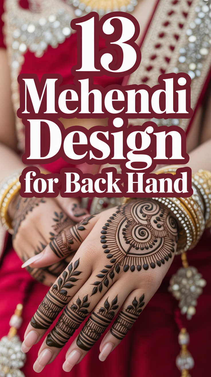 🌼 13 Mehendi Design For Back Hand