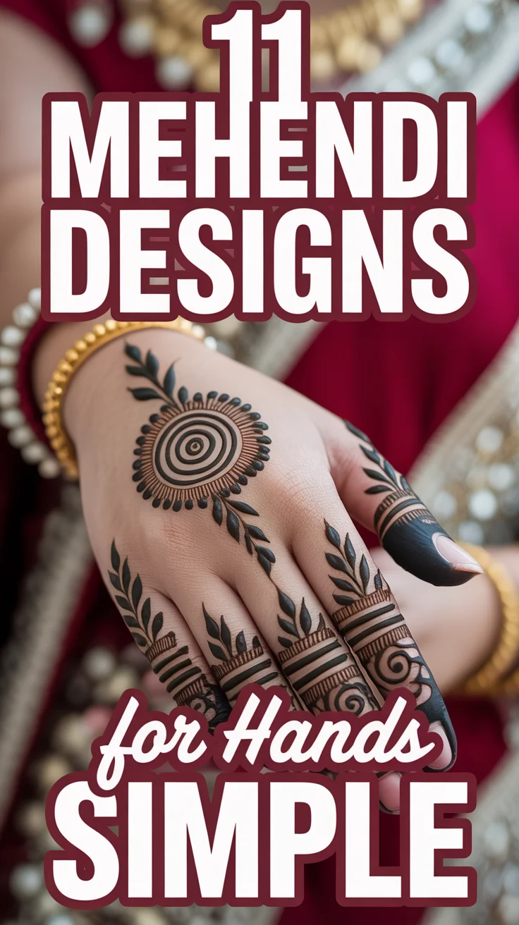 🌿 11 Mehendi Designs For Hands Simple