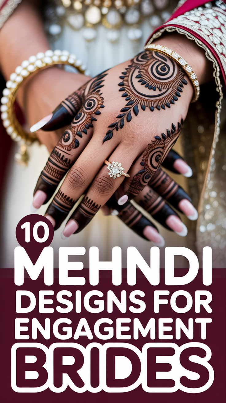 🪷 10 Mehndi Designs For Engagement Brides
