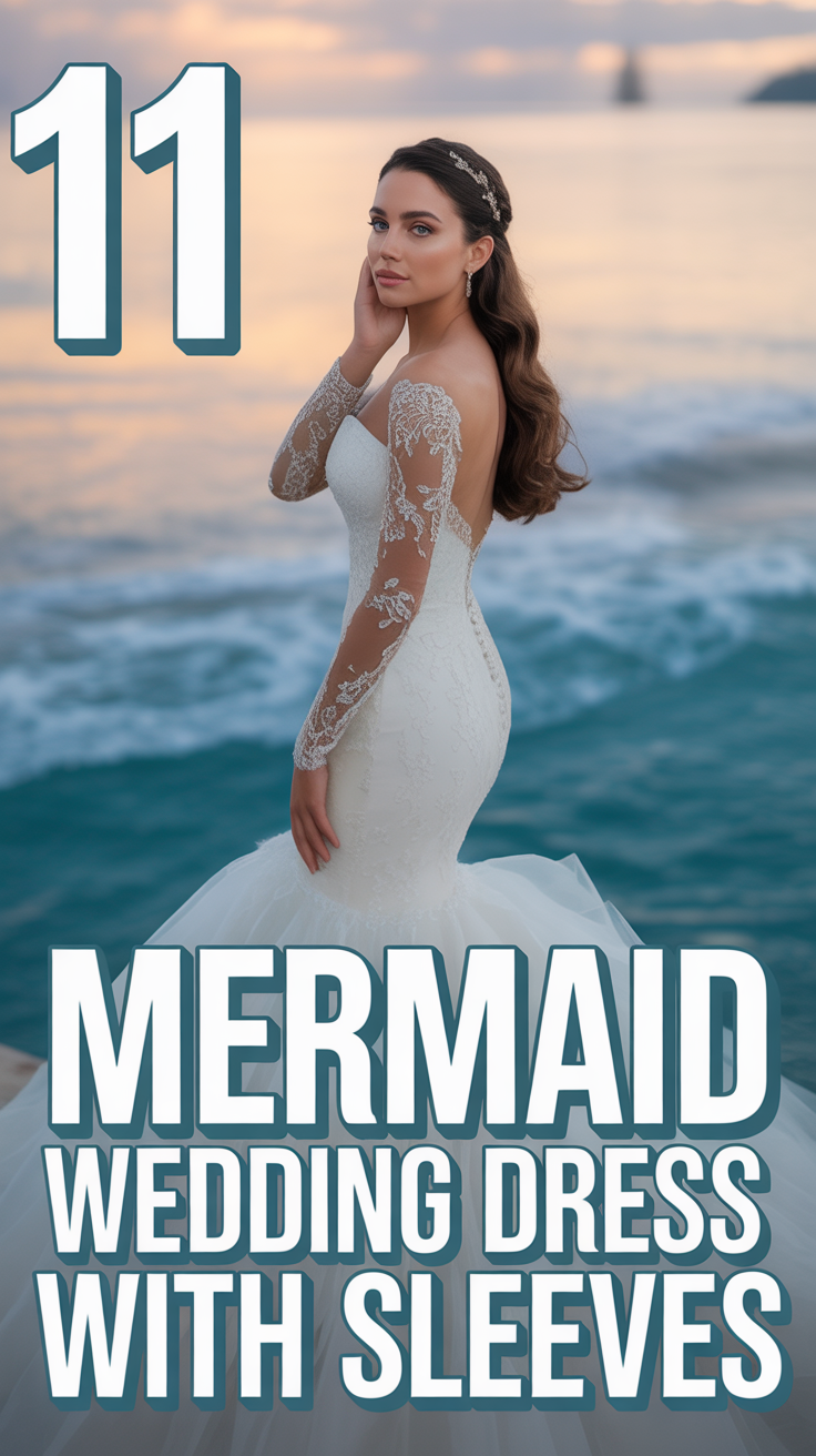 🧜‍♀️ 11 Mermaid Wedding Dress With Sleeves