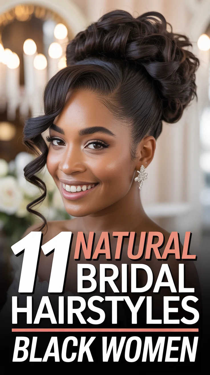 👑 11 Natural Bridal Hairstyles Black Women