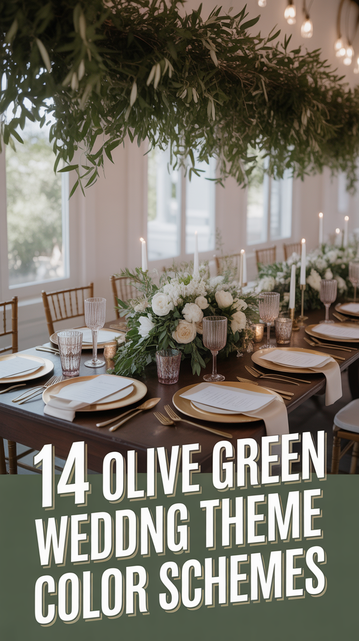 🌿 14 Olive Green Wedding Theme Color Schemes