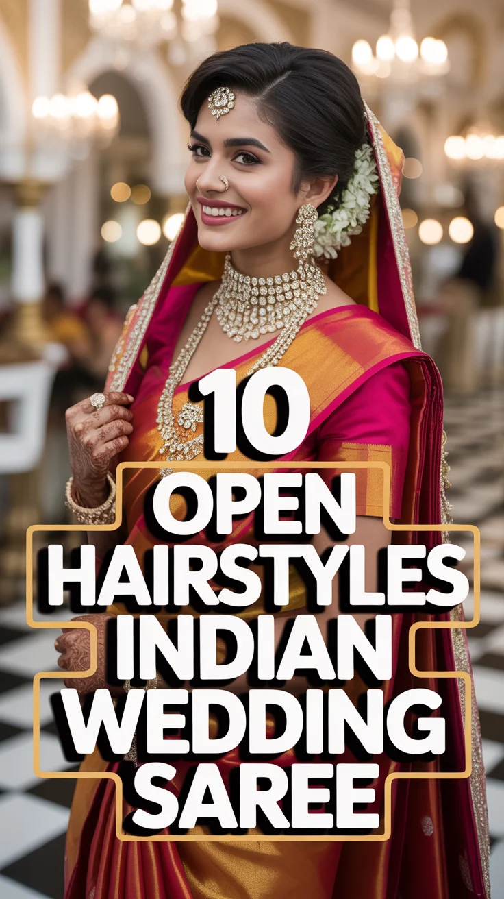 🌸 10 Open Hairstyles Indian Wedding Saree