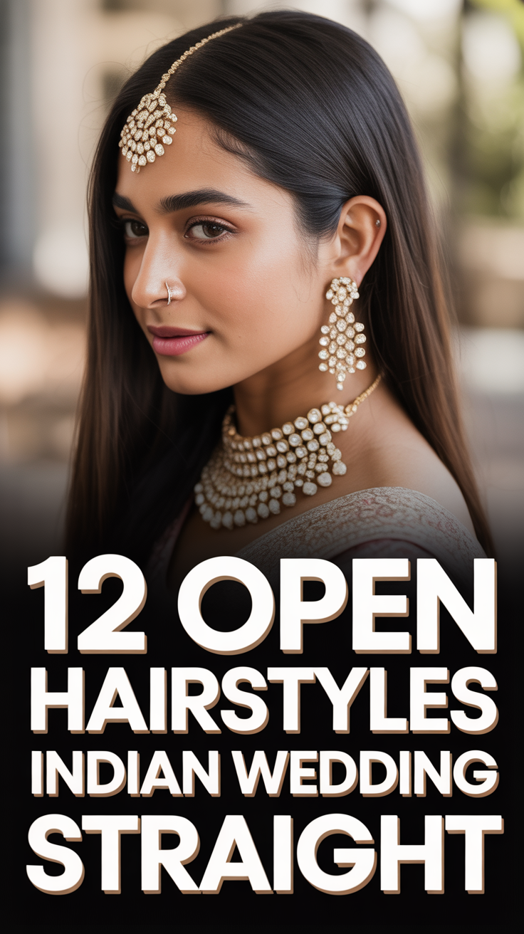 🌸 12 Open Hairstyles Indian Wedding Straight
