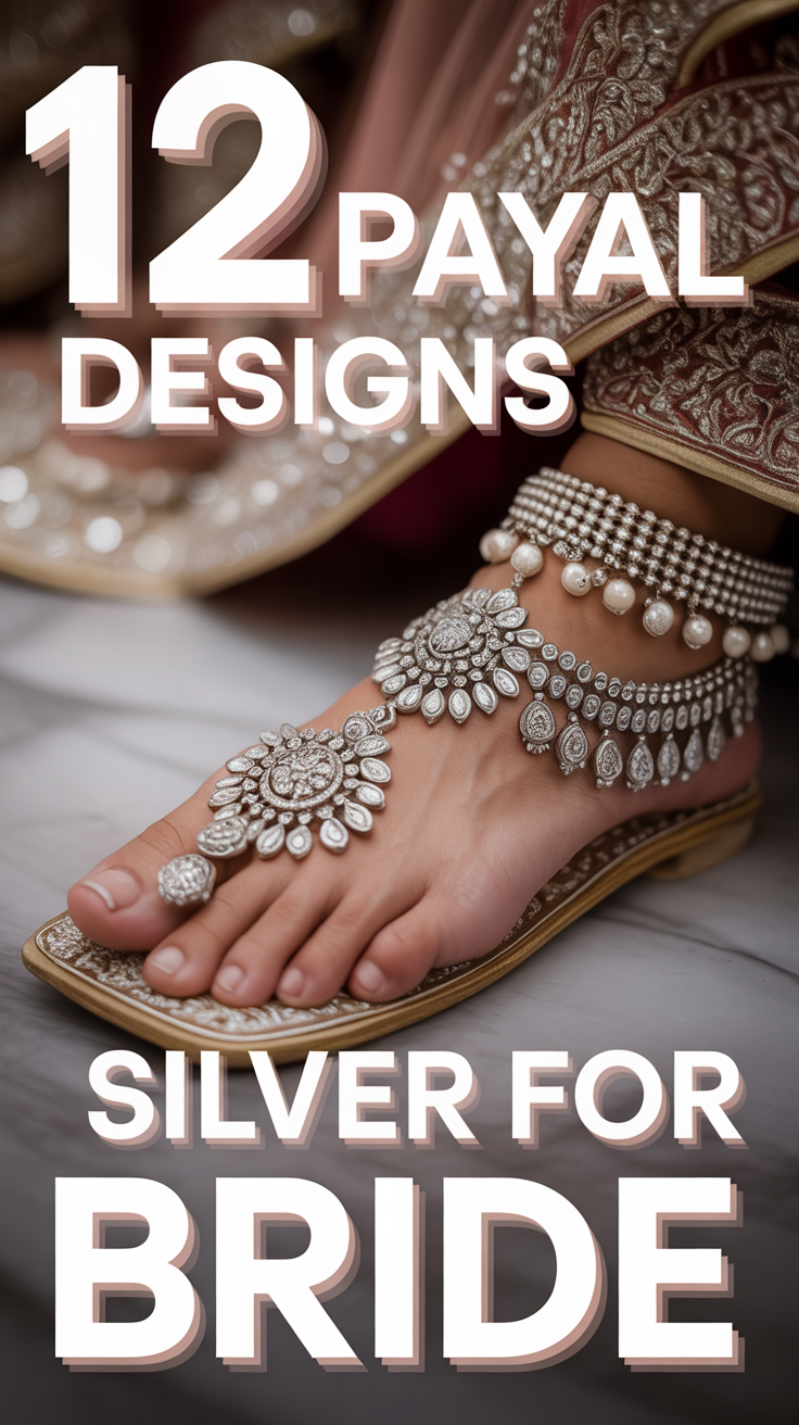 🌟 12 Payal Designs Silver For Bride