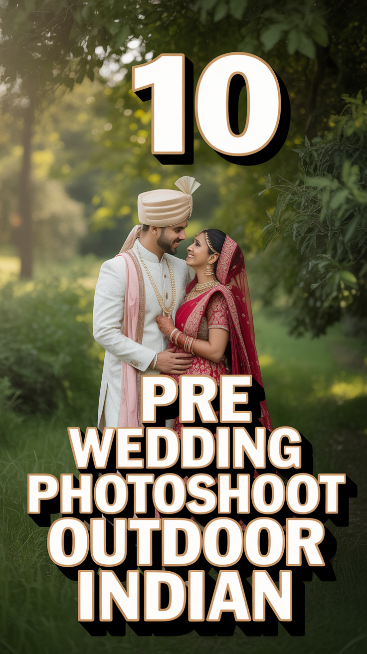 📸 10 Pre Wedding Photoshoot Outdoor Indian